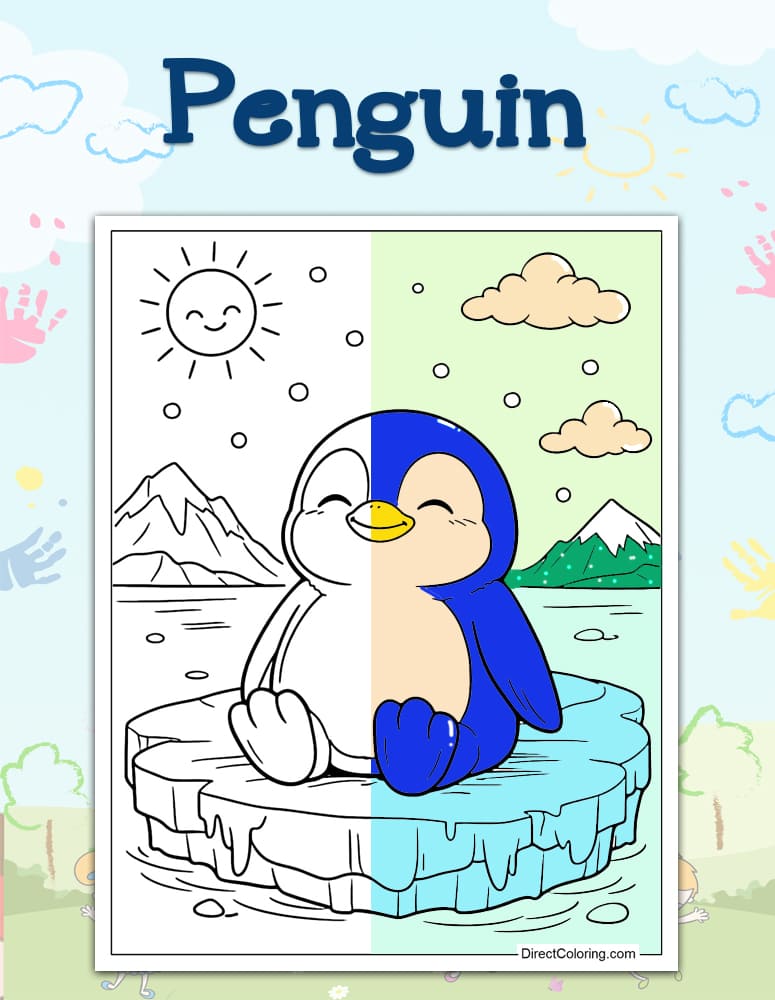 Penguin Coloring Pages